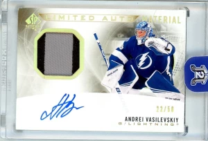 2020-21 Upper Deck SP Authentic Limited Patch Auto /50 Andrei Vasilevskiy front